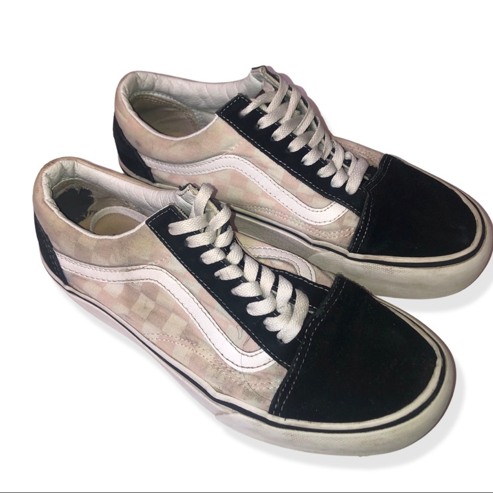Vans Women's Black and White Sneakers